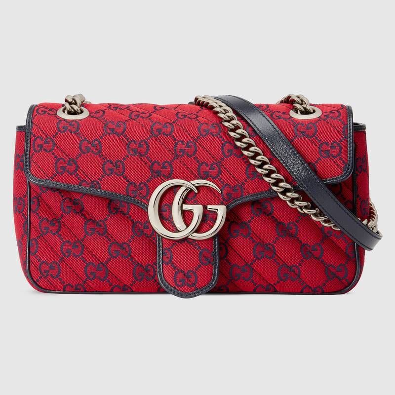 Marmont Small Matelasse Shoulder Bag 443497 Red